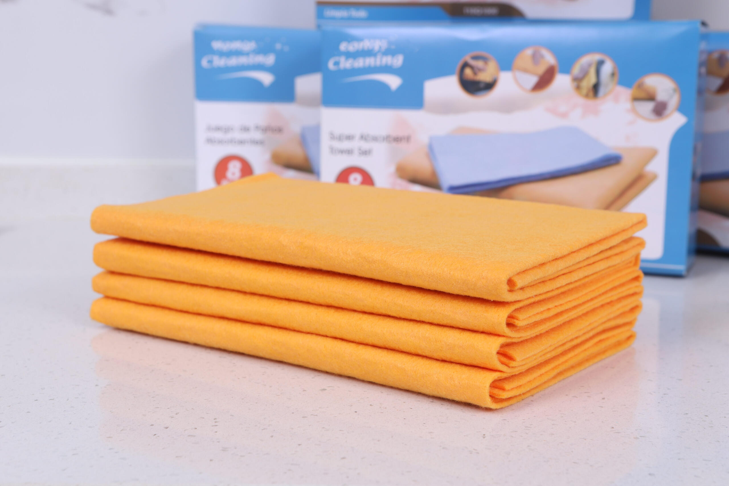 Multi purpose orange super absorbent Shammy microfiber cloth